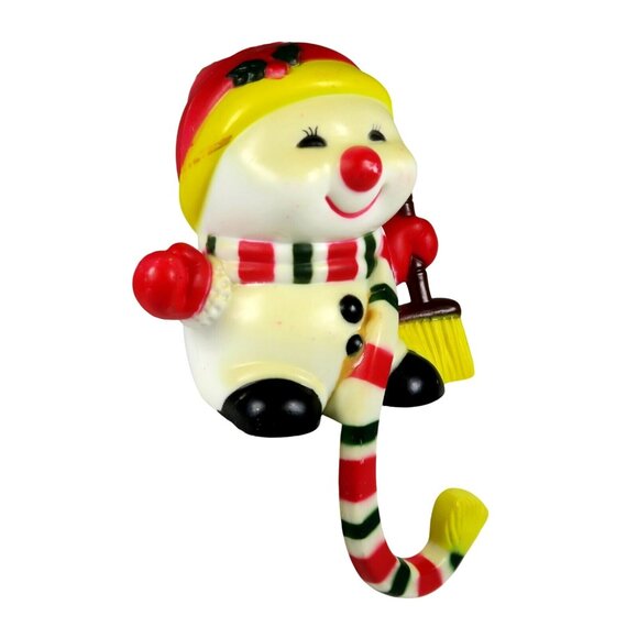 Snowman Stocking Hook Vintage 1985 G. Future Christmas Holidays Decor Frosty - Picture 3 of 7